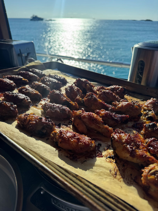 Chef Jim Ruch's roasted grilled chicken wings