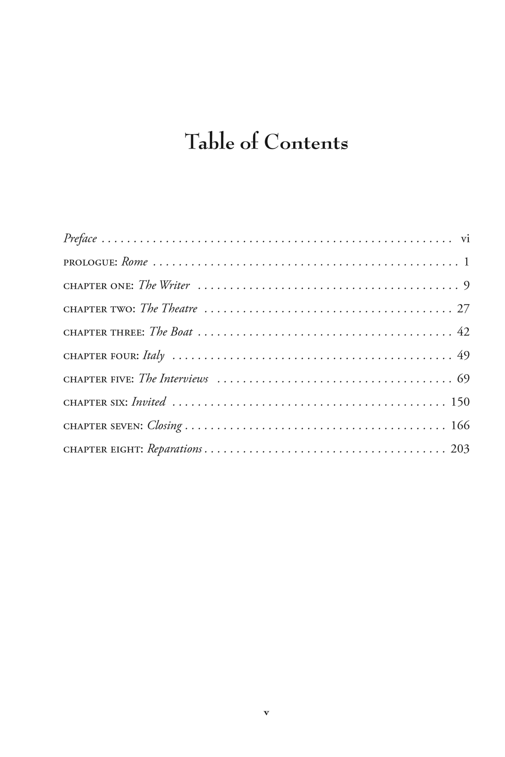 Table of contents Chref Chronicle